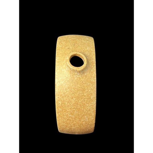 Bud Vase small Round Vintage Pottery Craft Brown Foliage Art Pottery MCM 4.75x5" - Picture 5 of 9